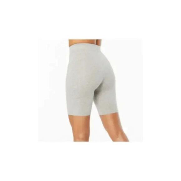 GOOD AMERICAN High-Waist Heather Grey Biker Shorts Size 1-S NWT - Picture 2 of 6